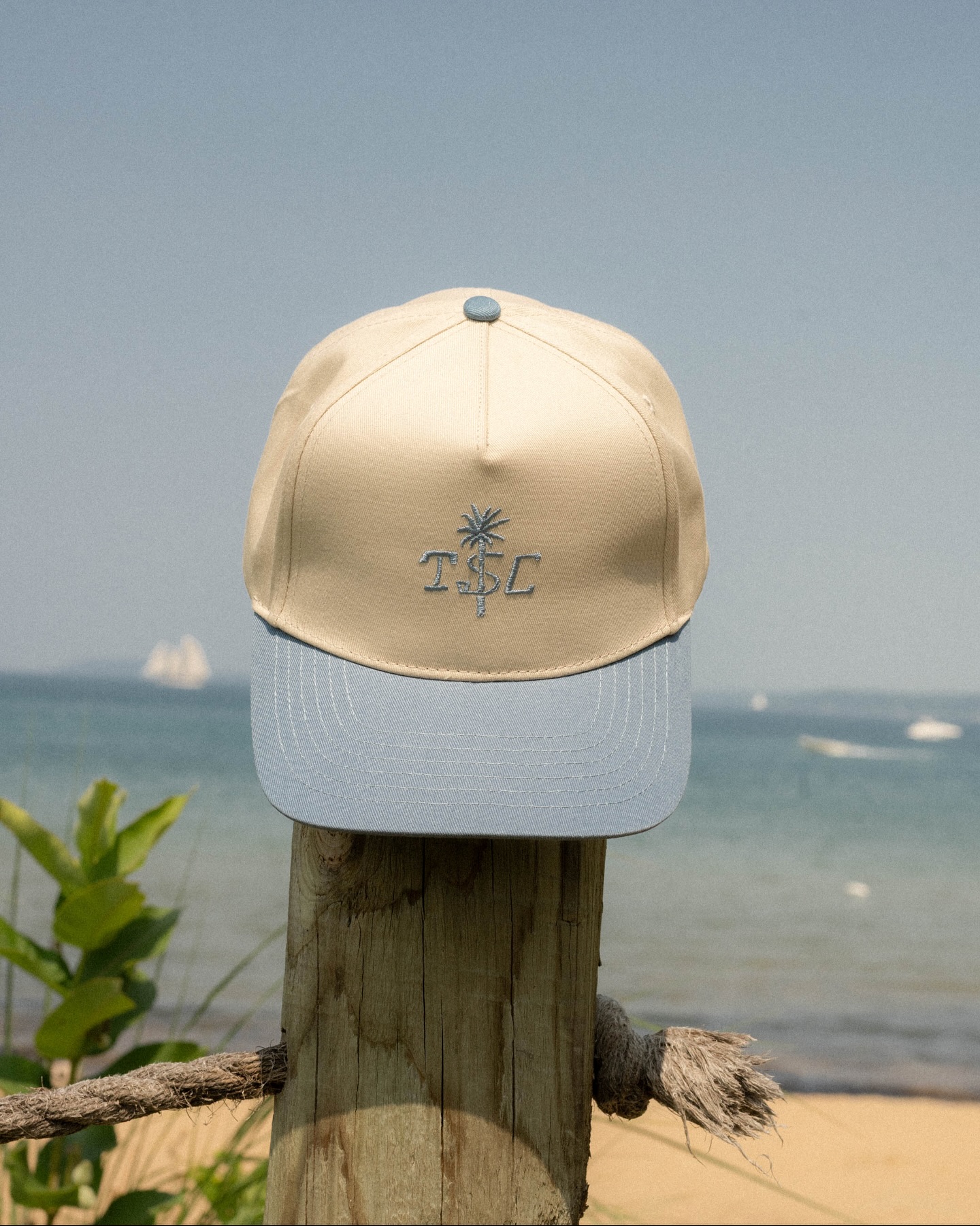 Instagram post with the caption: A coastal take on our popular Myles hat - the Myles (Old Mission...